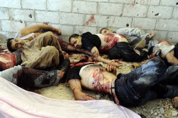 Mass murder of innocent Syrian people--Photo source www.endignorance.org